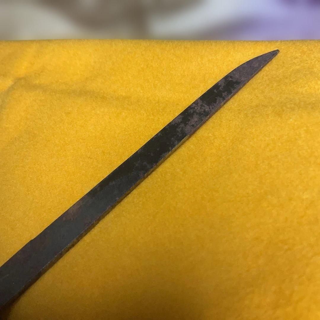 花彫刻付き武具　刀装具　小刀　小柄　江戸時代　骨董　古道具