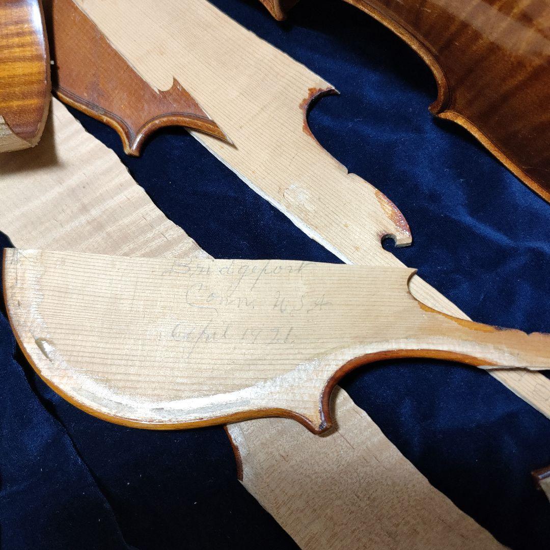 オールドバイオリン4/4　 バイオリン弓７本　修理修復の練習用に　ジャンク品