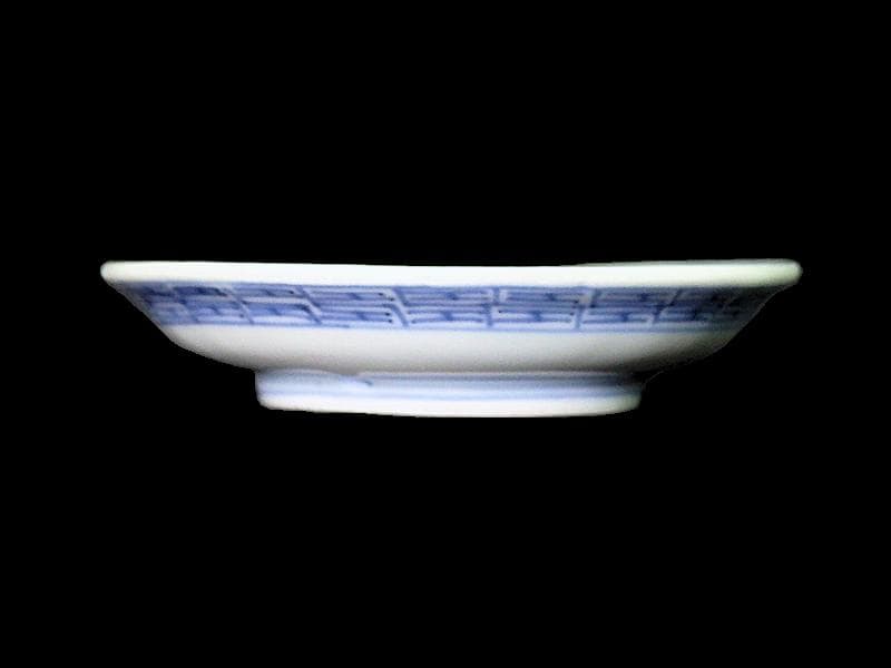 古伊万里　染付　龍に宝珠の図　豆皿　２枚　D364AS-fbrb