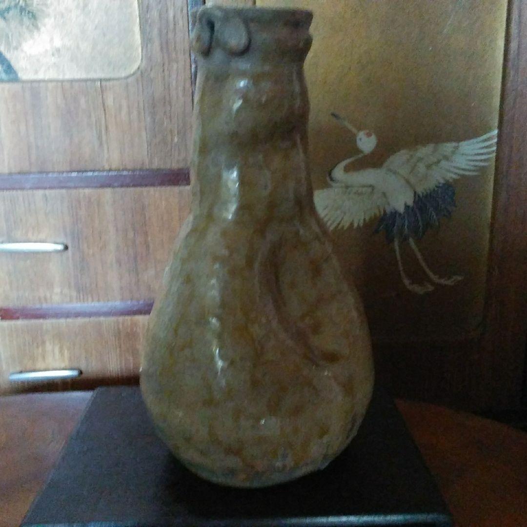 骨董　古瀬戸　灰軸花瓶