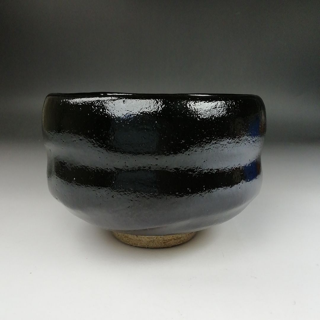 Ｔ４２８　茶碗　『黒楽茶碗』『佐々木松楽 造』『前大徳寺 佐藤朴堂 書付』茶道具