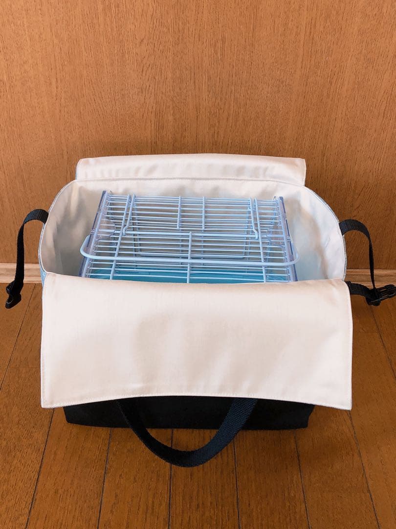 完成品　ダマスク柄　遮光 通院用旅行用災害避難用 鳥かごキャリーバッグ