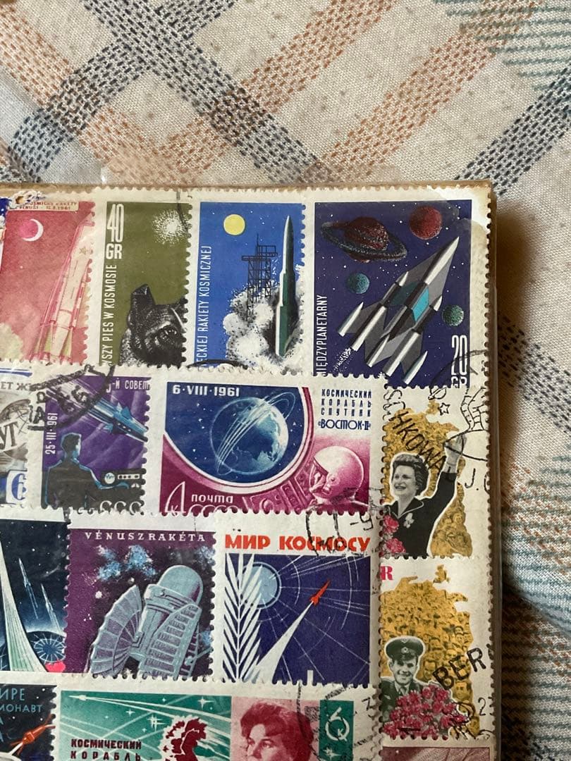 ソビエト連邦　宇宙計画使用済み切手セット　50枚ほどの詰め合わせ。USSR。