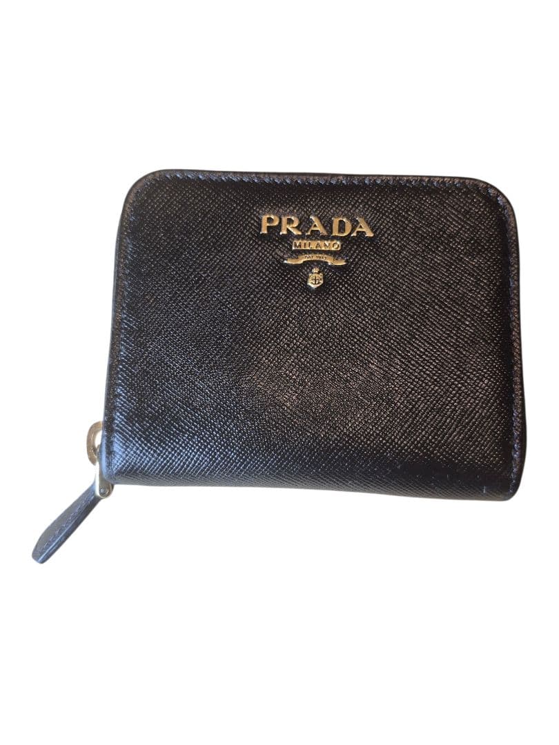 ＰＲＡＤＡ　プラダ　ケース　ラウンドファスナー　ブラック革