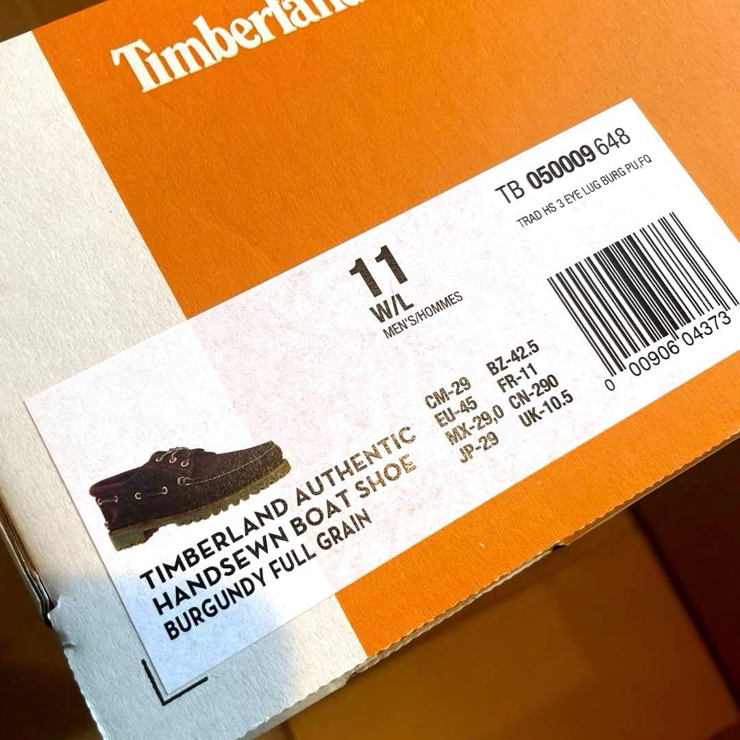 新品 人気カラー レアサイズ Timberland デッキシューズ バーガンディ