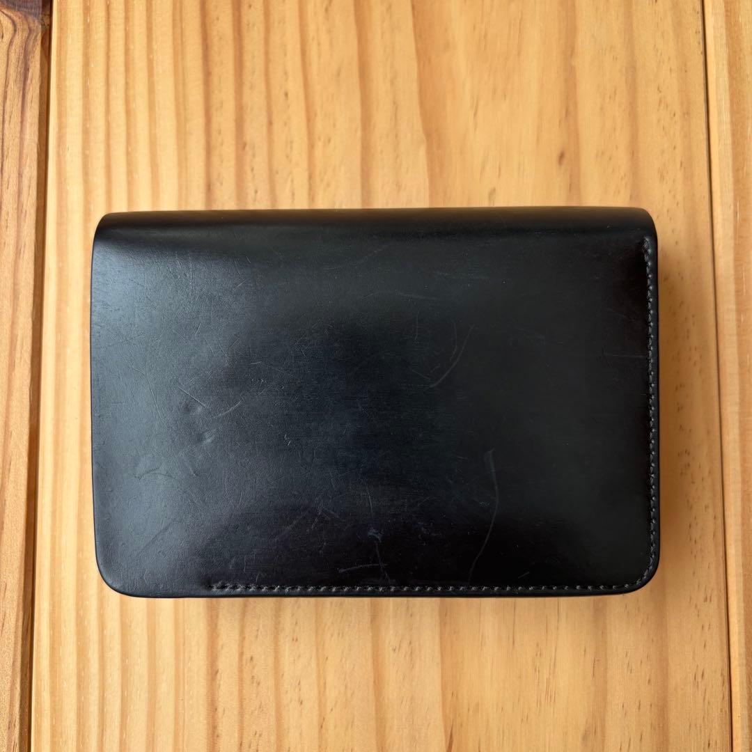forme ショートウォレット　コードバン　ブラック