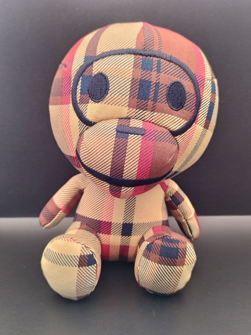 A BATHING APE BAPE ベビーマイロ チェック柄 ぬいぐるみ