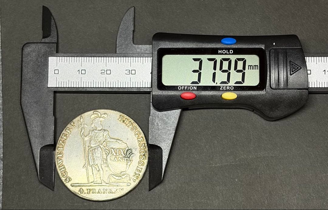 1814年 スイス 4フラン銀貨 XIX CANT. 古銭 重厚希少