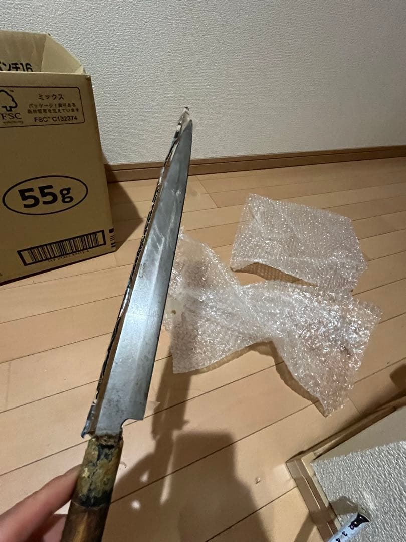 丸勇　請合 大きな身卸出刃包丁 刃渡28・5㎝ 全長44㎝