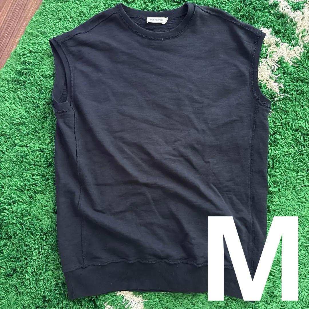 Mサイズ　JIL SANDER コットンノースリーブ　ネイビー