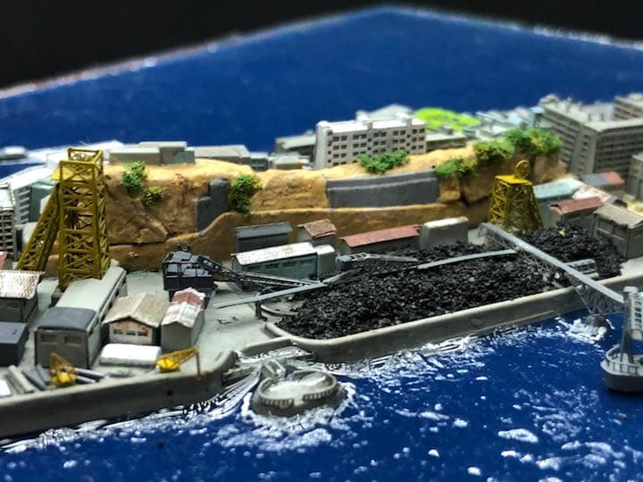 参考　蘇る軍艦島 軍艦島プラモ完成 ジオラマ