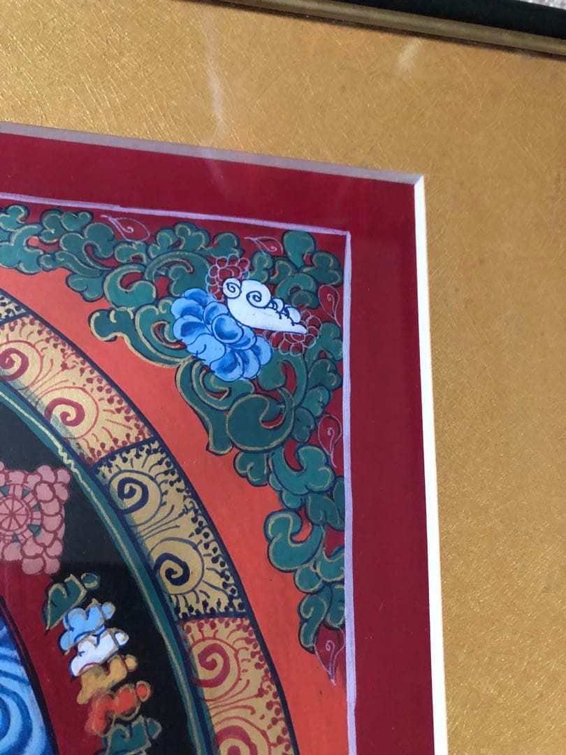マンダラ タンカ 仏画 肉筆　サイン有り