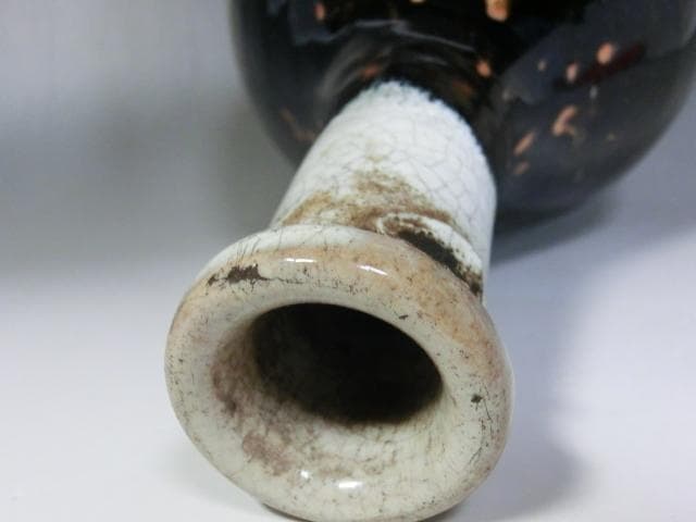 徳利■朝鮮唐津 花生け花瓶 置物 オブジェ 酒器 パンダ柄 古玩 骨董品 名品■