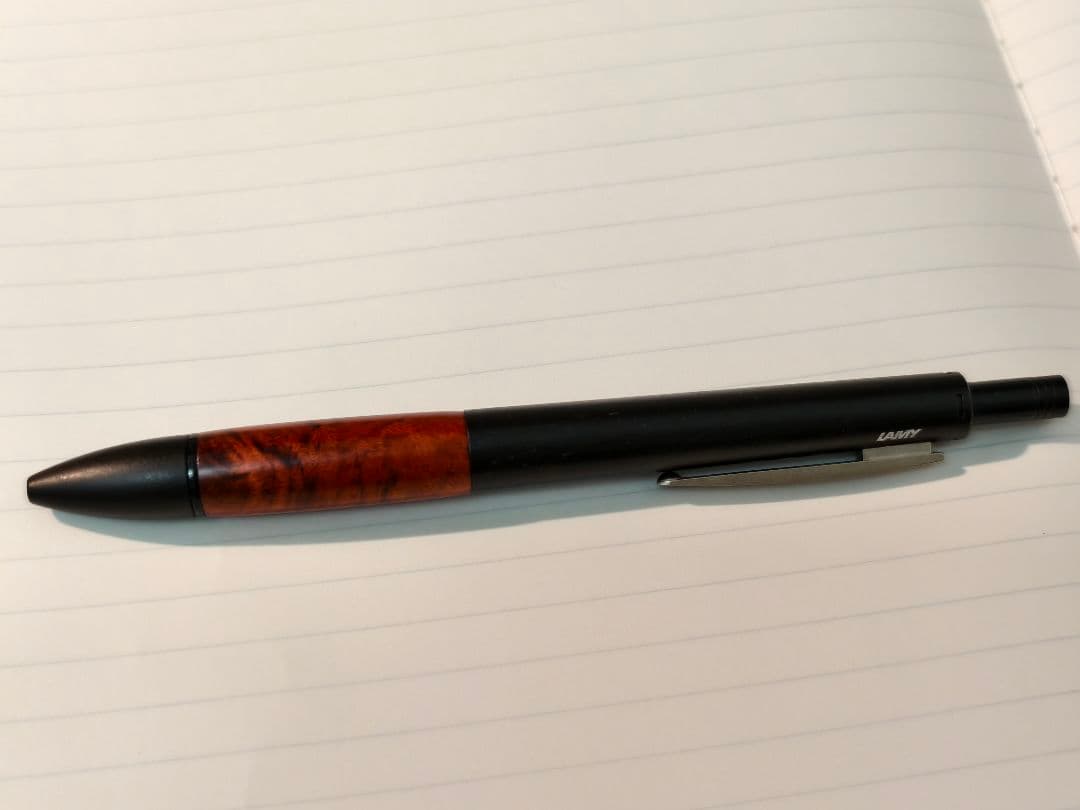 LAMY 4pen ブラック　ブライヤーウッドグリップ