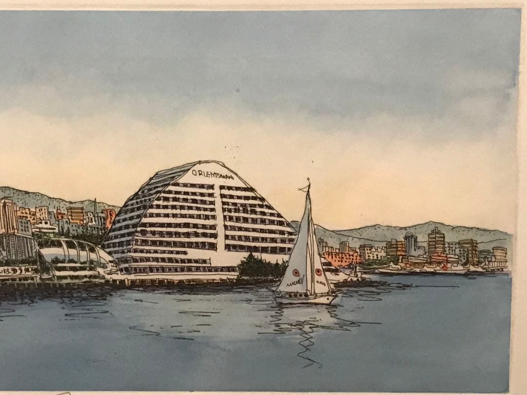 しょーしゃまんさま専用　織田義郎「Harbor Scope」銅版画＋手彩色