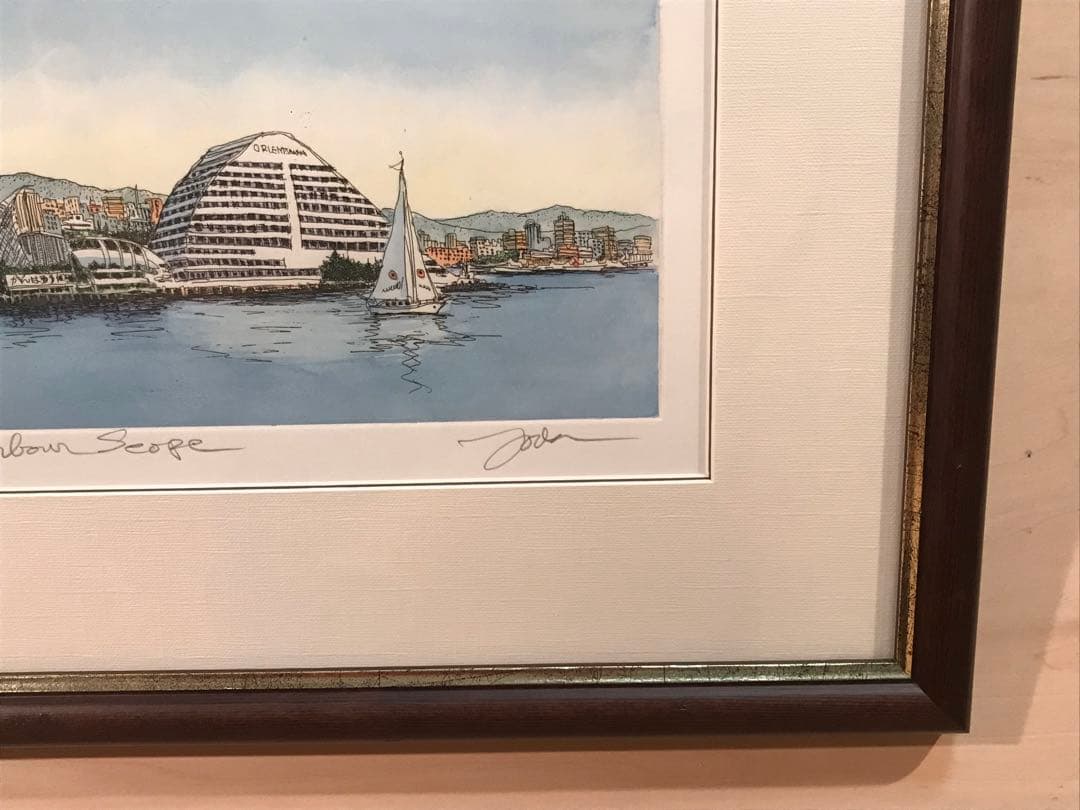 しょーしゃまんさま専用　織田義郎「Harbor Scope」銅版画＋手彩色