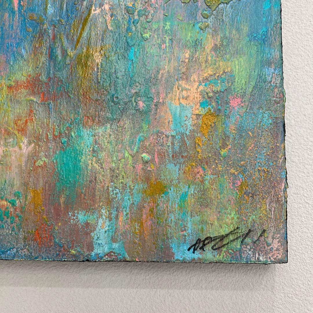 アクリル画 抽象画 アートパネル 北欧 原画 アート 絵画 インテリア グリーン