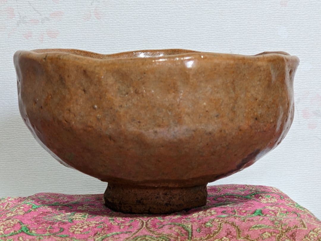 ♦古格 茶道具 手捏ね 手捻り 抹茶碗 時代物 古美術品 銀化現象 骨董品