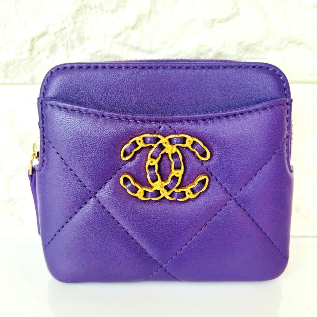 ✨大人気✨CHANEL 19 ジップケース パープル
