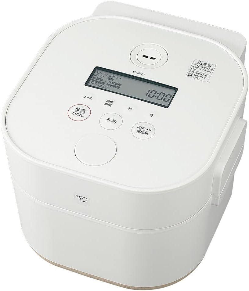 自動調理なべ ZOJIRUSHIのEL-KA23-WA 炊飯保温が可能 通電確認