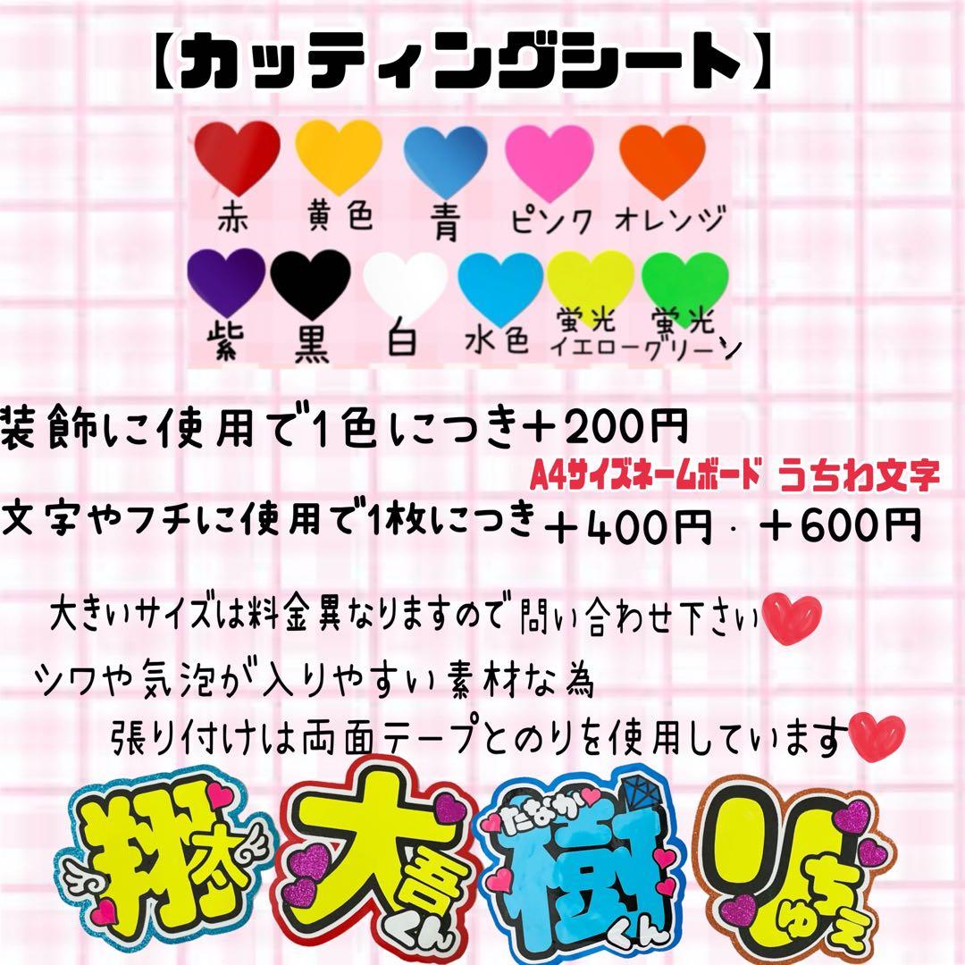 うちわ文字　ファンサ　ネームボード　オーダー　なな湖さん★ 文字パネル　連結