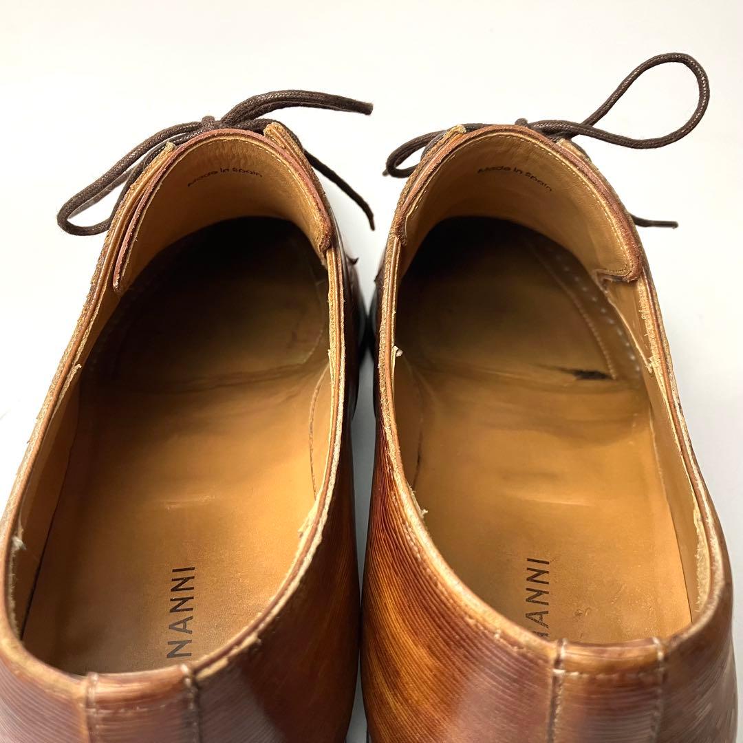 【美品】MAGNANNI パティーヌ　レースアップ　ドレスシューズ　BR 41
