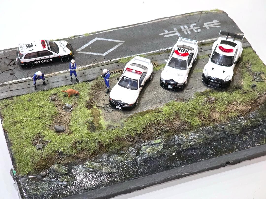 カスタム 現実的 警察ジオラマ 1:64 セット 限定