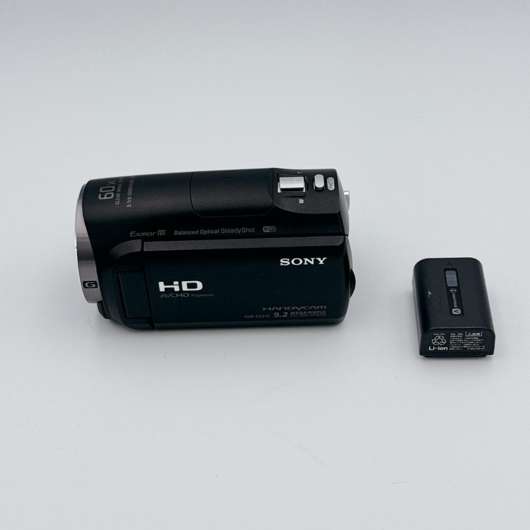 【美品】SONY ハンディカム ビデオカメラ HDR-CX670 ブラック