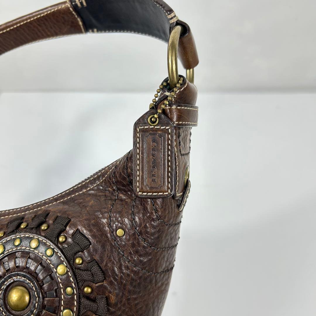 バッグ Coach Mia Studded Hobo Shoulder Bag