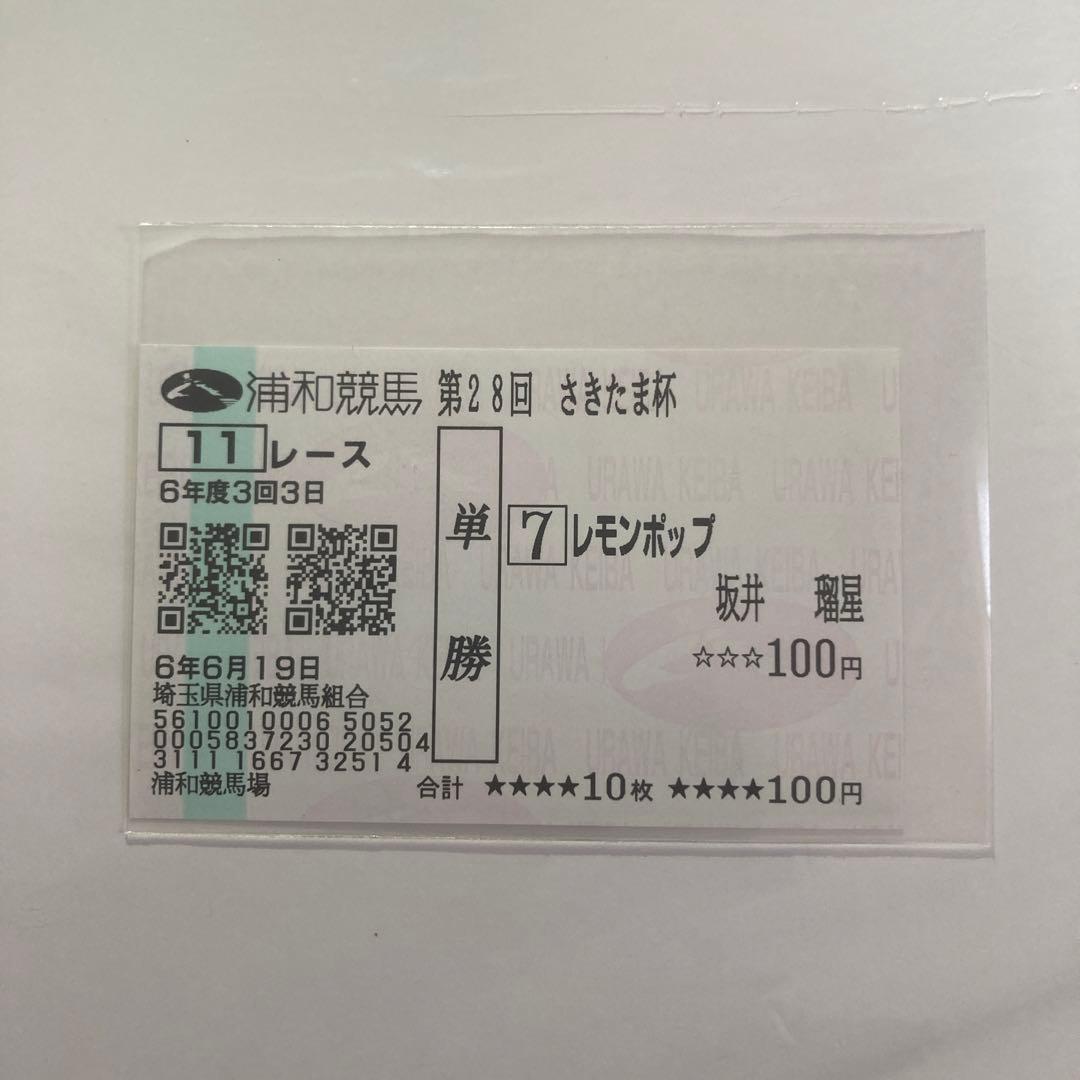 レモンポップ さきたま杯現地馬券 パンフレット フェブラリーS応援馬券 セット