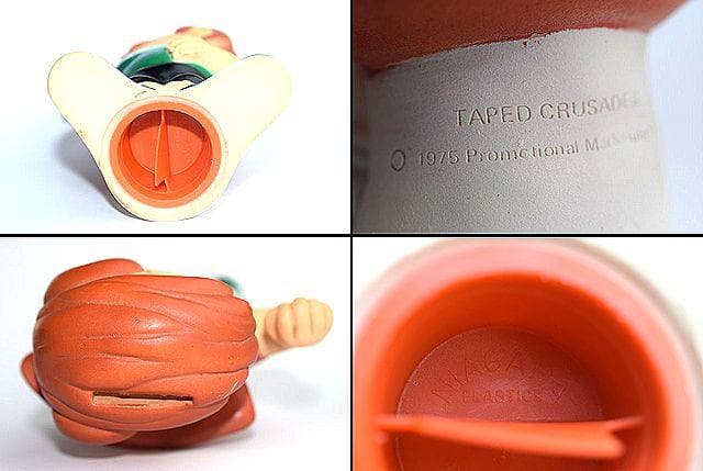 1970’s テイプドクルセイダー ビンテージ ソフビ 貯金箱 絆創膏 バンク