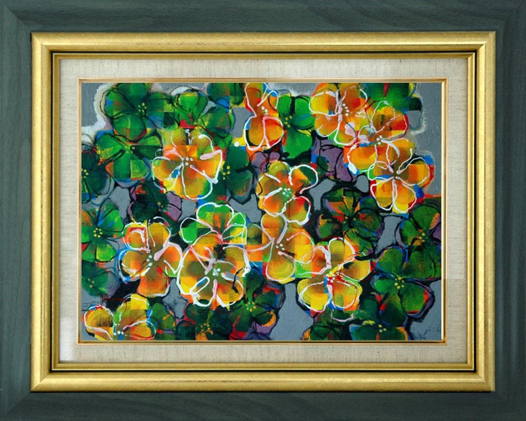 油絵 菅家令子 絵 絵画 インテリア F4-091616 花