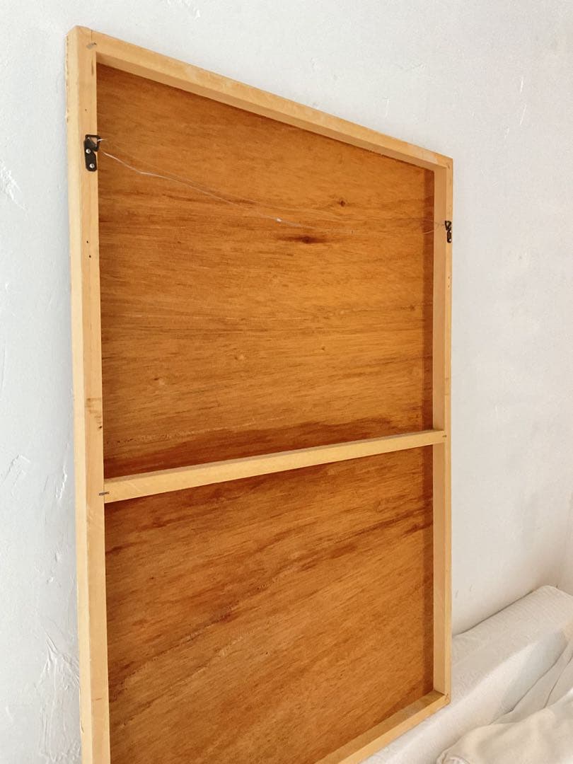 木製ベニヤパネルに描いたオリジナル抽象画オーバルシリーズ ベージュ系×ゴールド