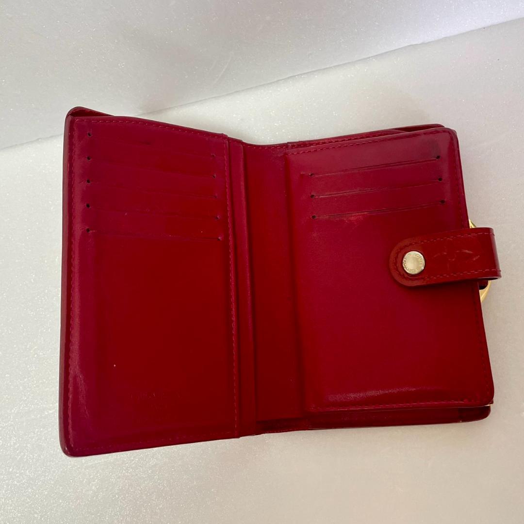 LOUIS VUITTON ヴィトン ヴェルニ ポルトフォイユ ヴィエノワ 赤系
