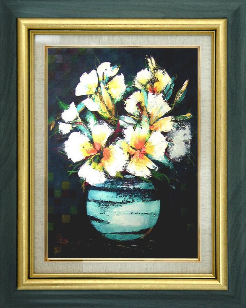 油絵 菅家令子 絵 絵画 インテリア uF6-063604 花