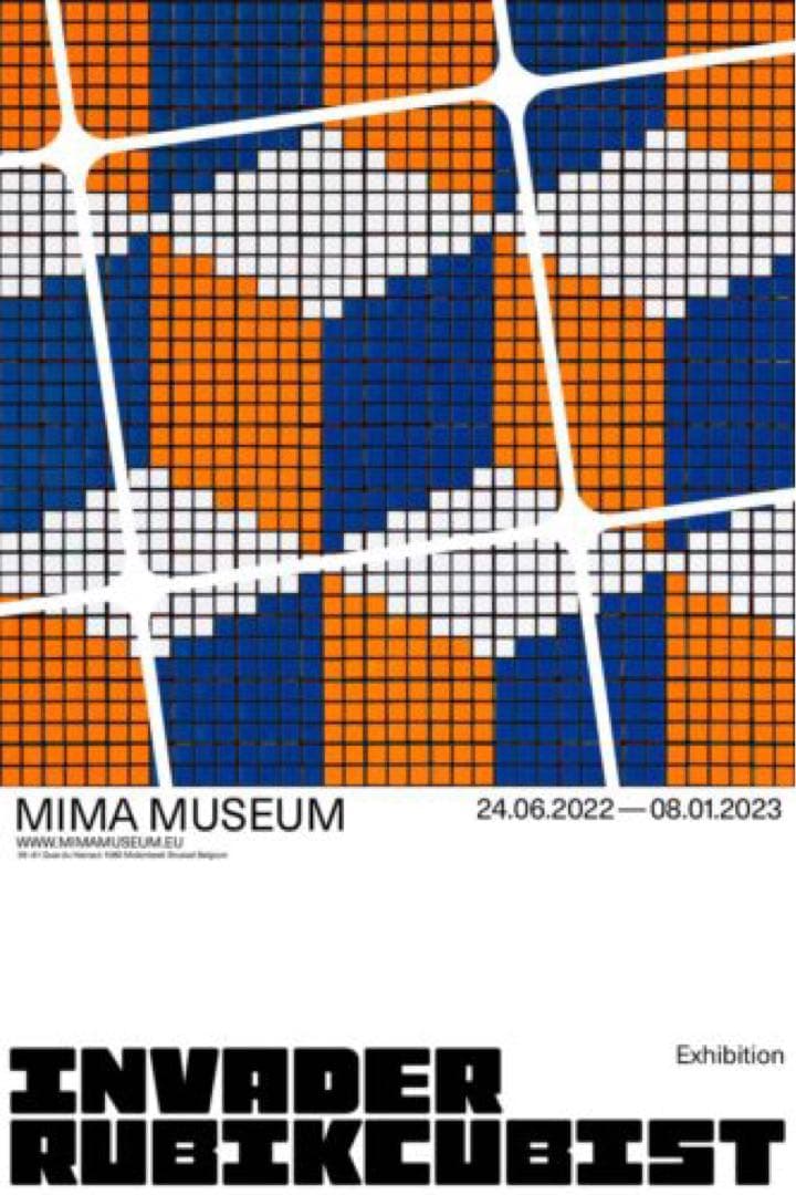 真作 2022 インベーダー invader RUBIKCUBIST ポスター