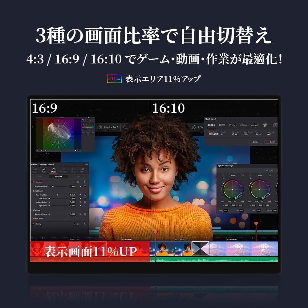 セール中✨モバイルモニター 4K 15インチ　タッチパネル　ポータブルモニター