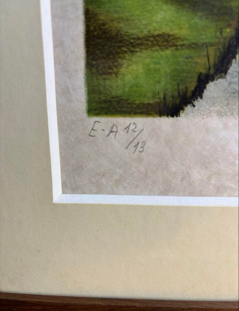 デペルト リトグラフ 坂道　　絵画　風景画