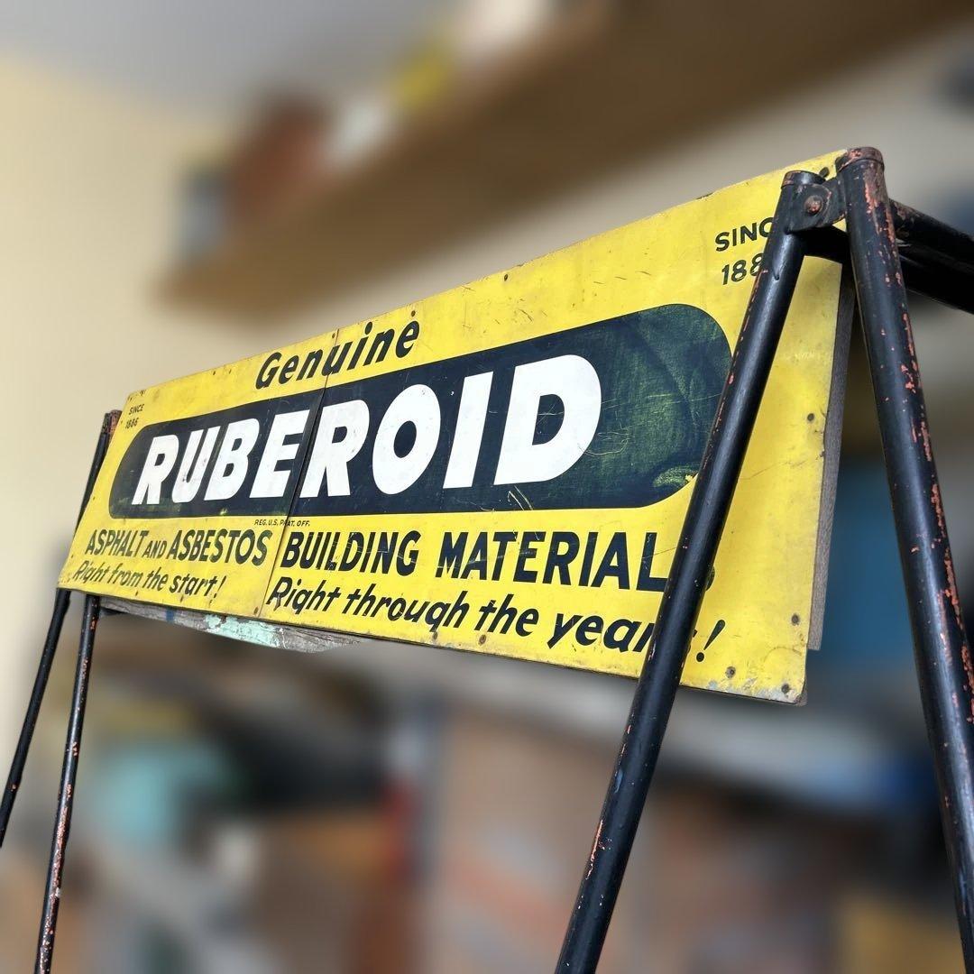 【175㎝】U.S.A ヴィンテージ 看板 Genuine RUBEROID