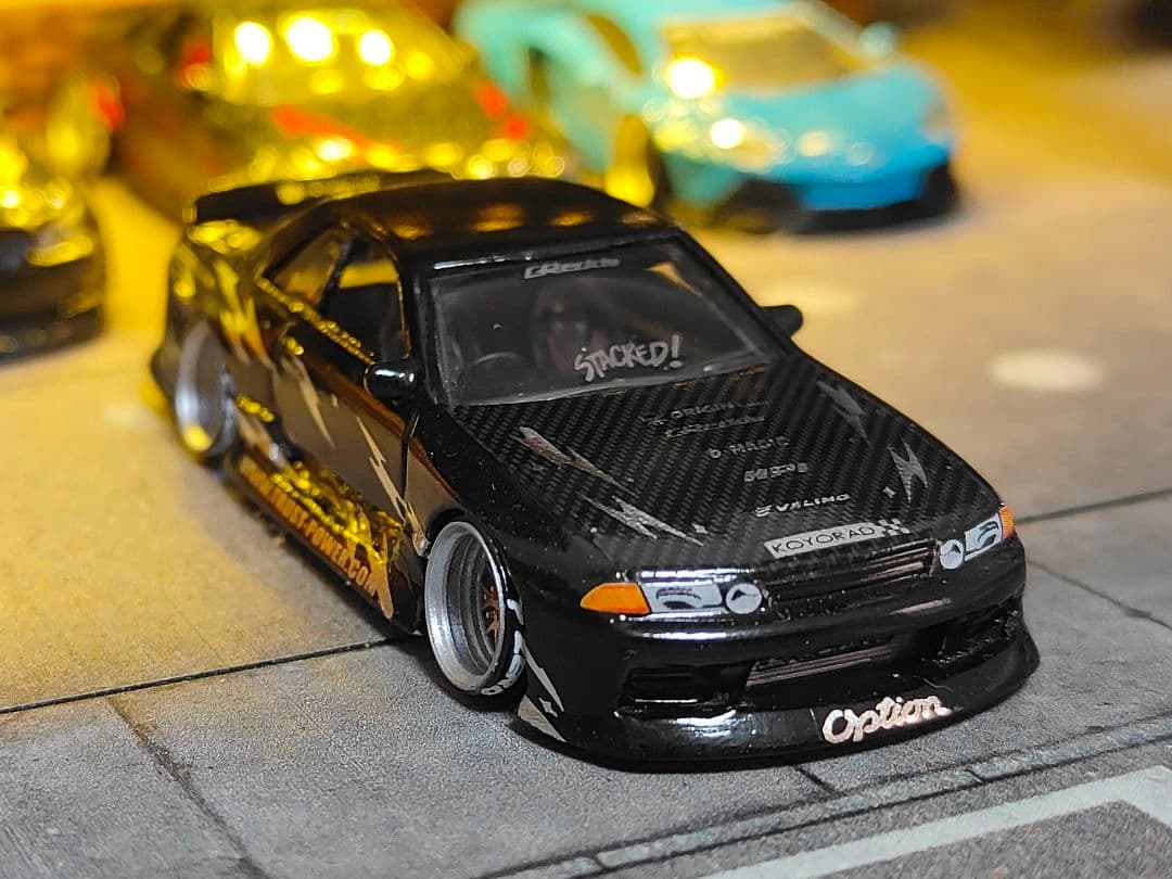 ホットウィールカスタム 日産 GTR R32 フルエアロ ☆深リム☆トミカ改造☆