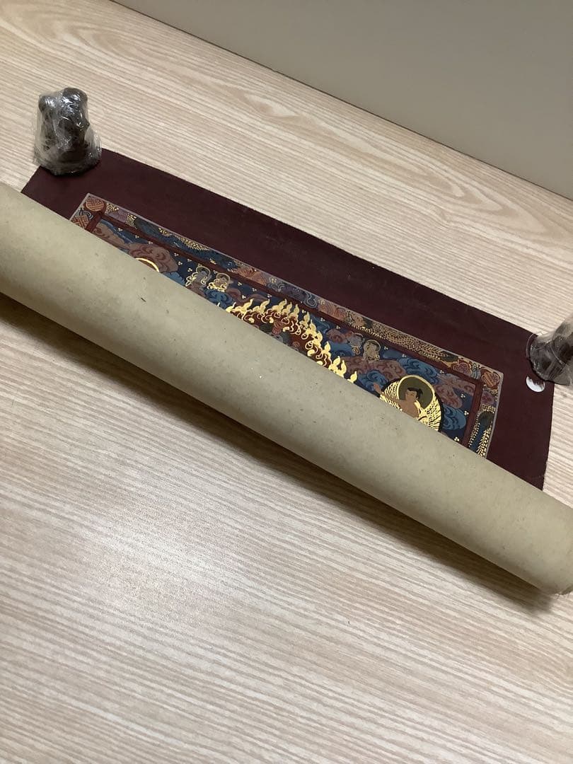 《 チベット密教　新品　1点物 》 手描き　曼荼羅　仏陀　六道輪廻　仏教　c5