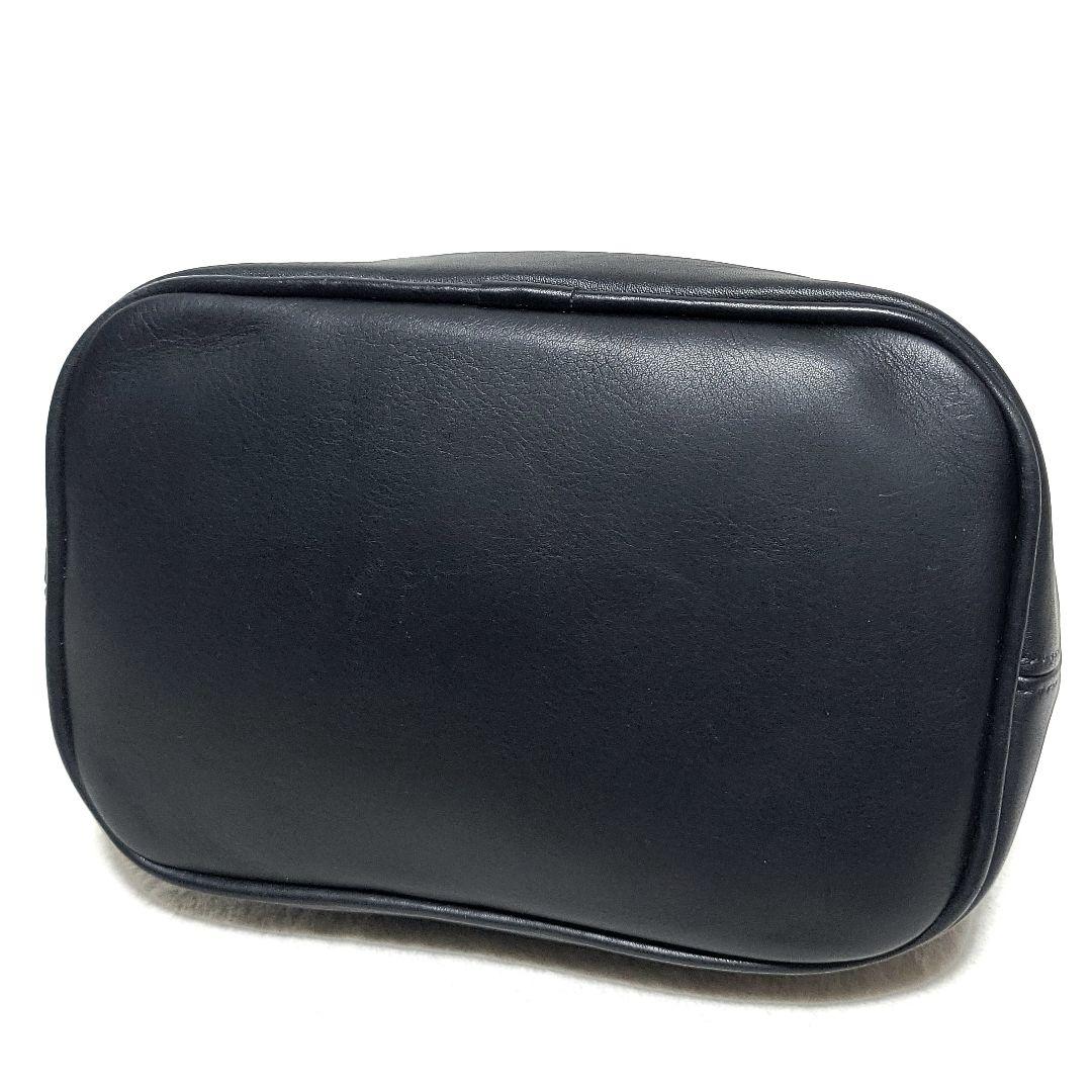 【美品】OLD COACH　ハンドバッグ レザー ポーチ チャーム 黒 4145