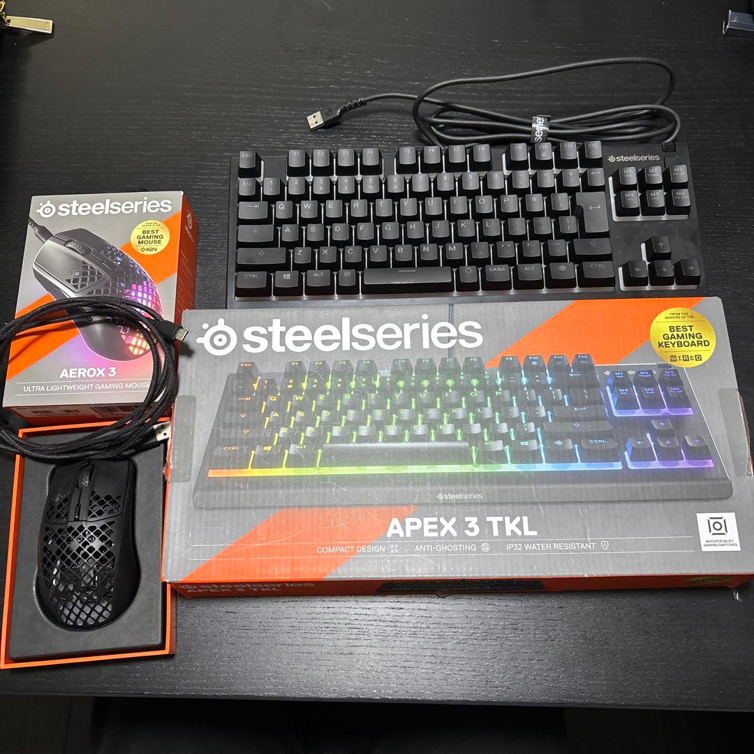 SteelSeries APEX 3 TKL & AEROX 3 セット