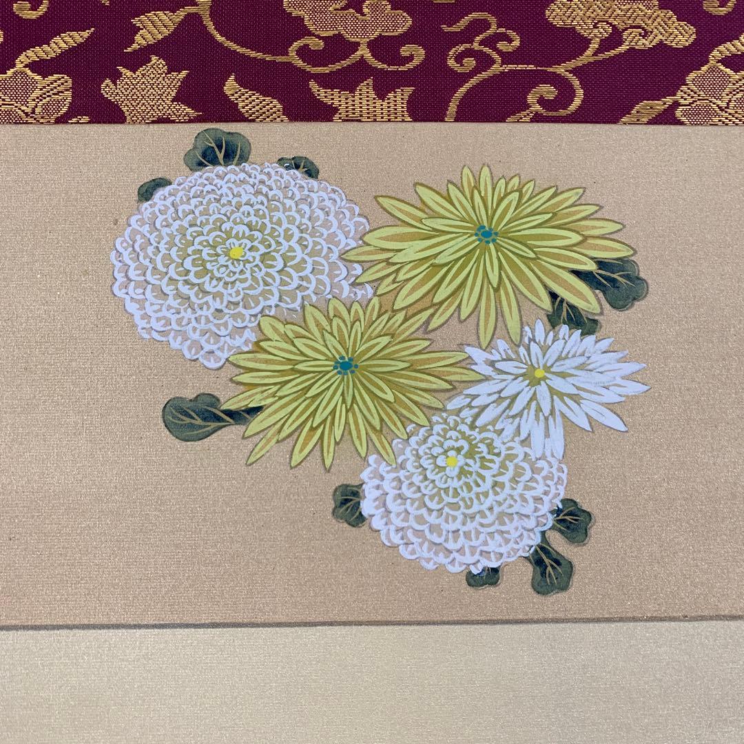 美品 掛け軸 国井幸雪作 金地 立雛図 共箱 二重箱 縁起物 雛人形
