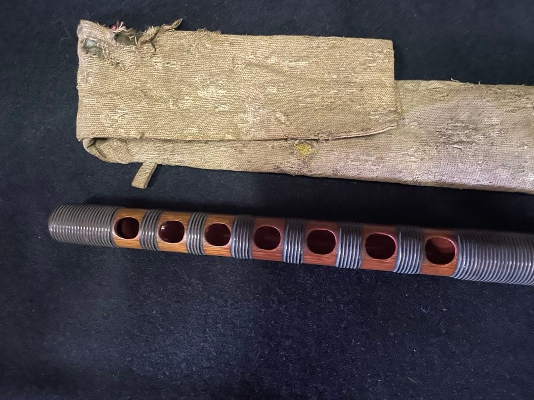 龍笛　本管　雅楽　藤巻　長さ39cm 江戸期時代物