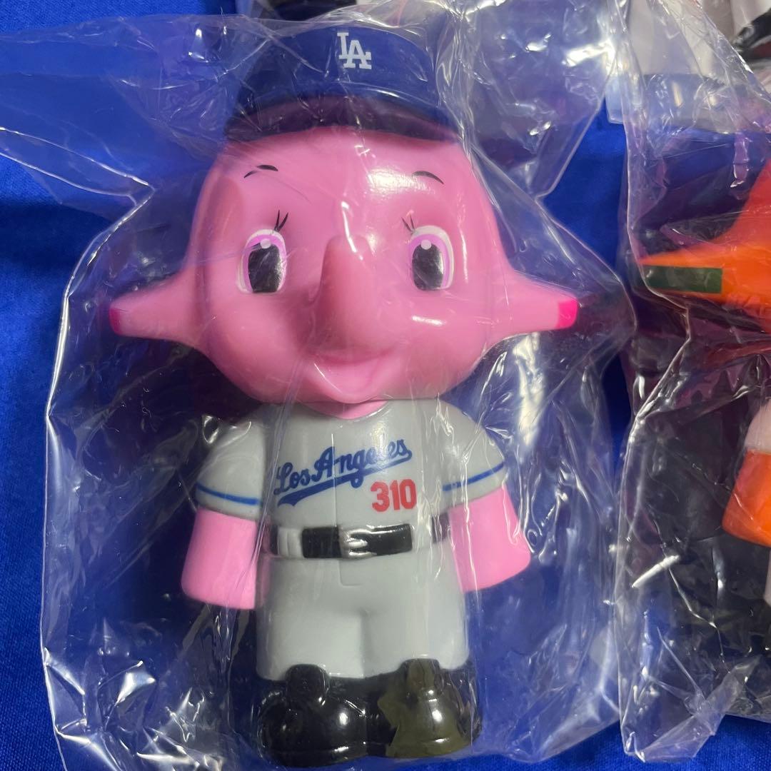サトちゃん サトコちゃん 貯金箱と指人形フィギュア ソフビ LAドジャースセット