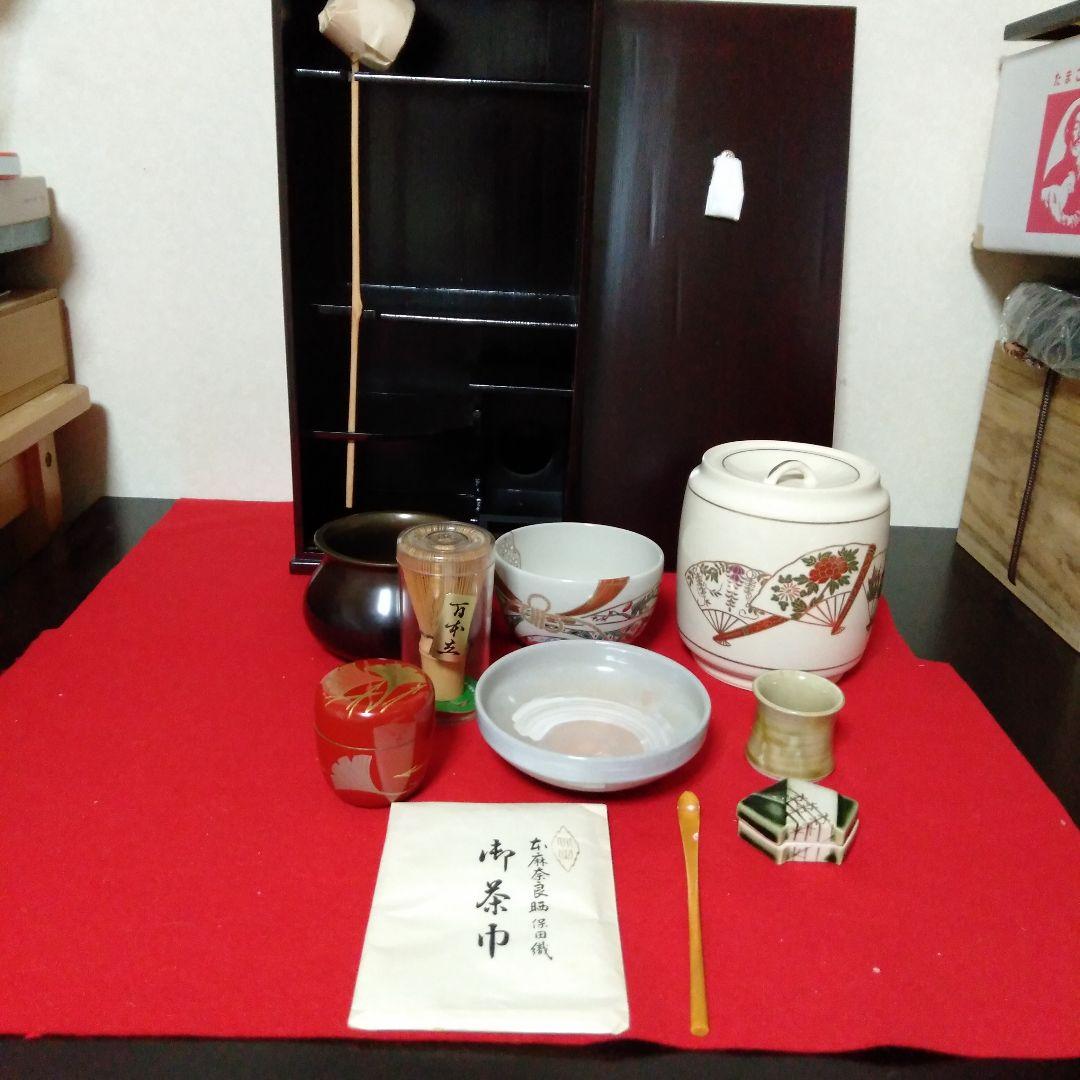 漆塗幅広　短冊茶箱　美品