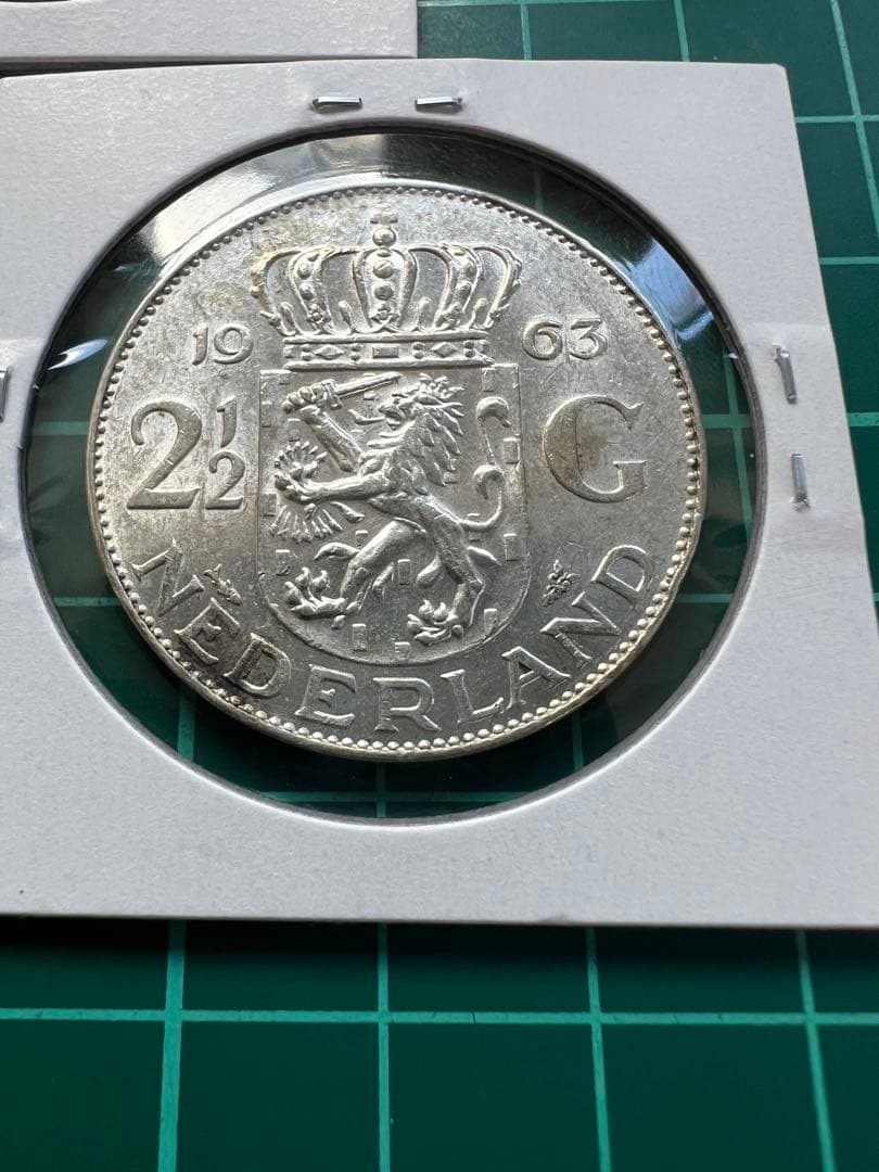 外国銀貨　オランダ2.5G銀貨　3年号