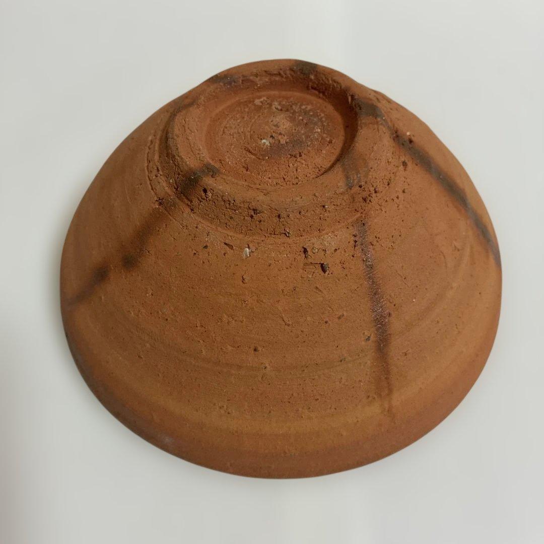 備前焼 松嶋弘作　火色茶碗