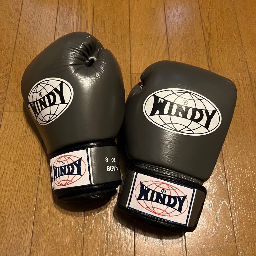WINDY ボクシンググローブ 8 oz グレー